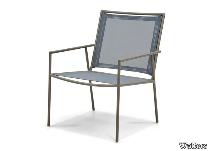 RESORT BENSON - Garden aluminium easy chair with armrests _ Walters