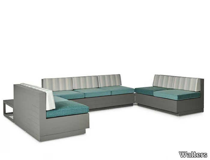 RESORT HEWITT - Sectional aluminium garden sofa _ Walters