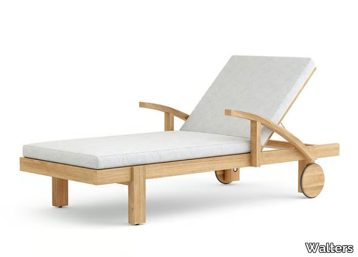 RESORT OSBORNE - Recliner teak sun lounger with castors _ Walters