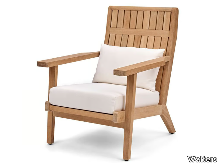 RESORT SPARTAN - Garden teak easy chair high-back _ Walters