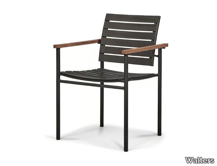 RESORT PORTICO - Stackable aluminium garden chair with armrests _ Walters