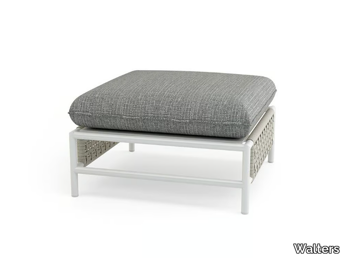 SUMMER - Square aluminium garden footstool _ Walters