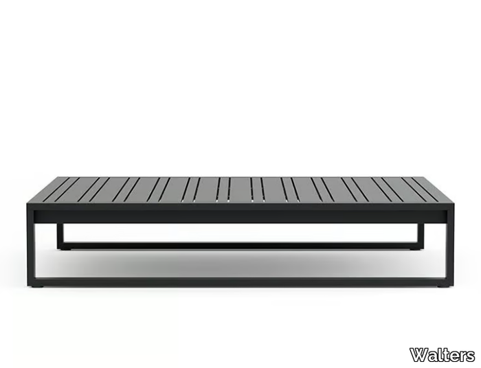 TIDAL - Rectangular aluminium coffee table _ Walters