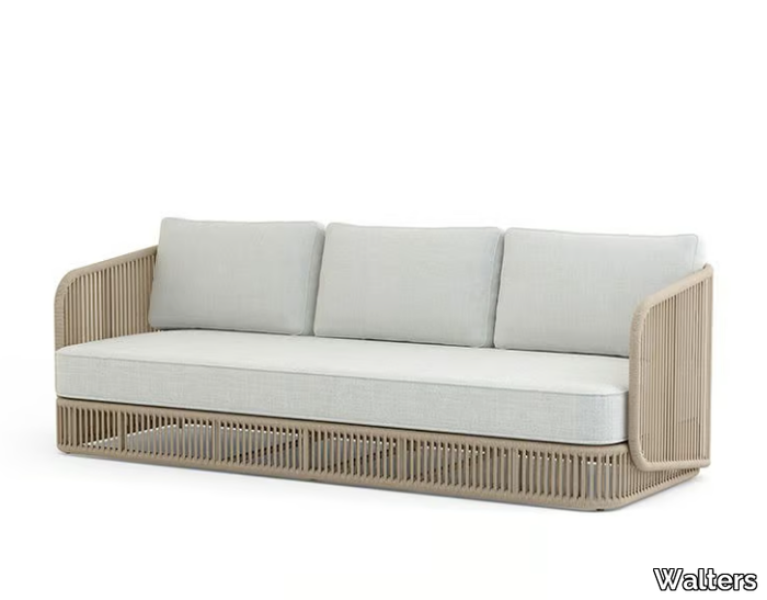 WAINSCOTT - Upholstered rope garden sofa _ Walters