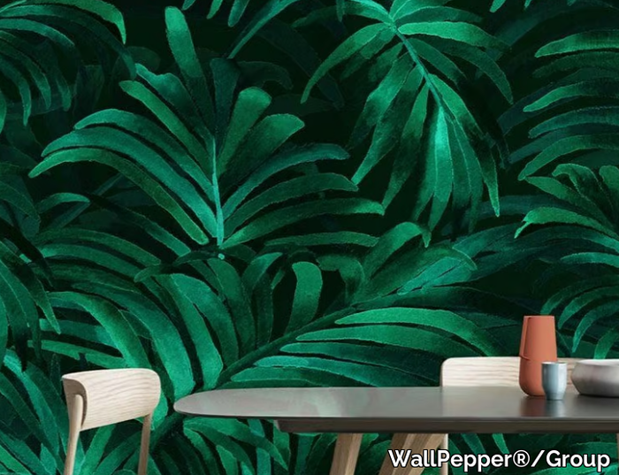 PALM PLETHORA - Carta da parati tropicale PVC free, eco-friendly, lavabile _ WallPepper®/Group