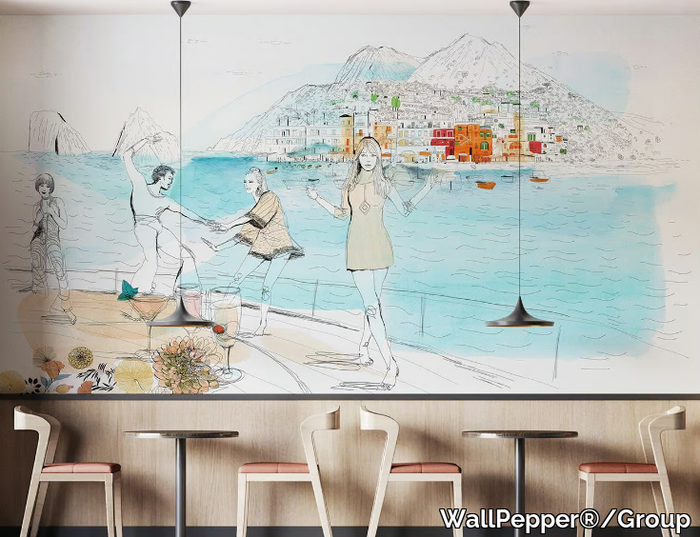 I LOVE CAPRI - PVC free, eco-friendly, washable wallpaper _ WallPepper®/Group