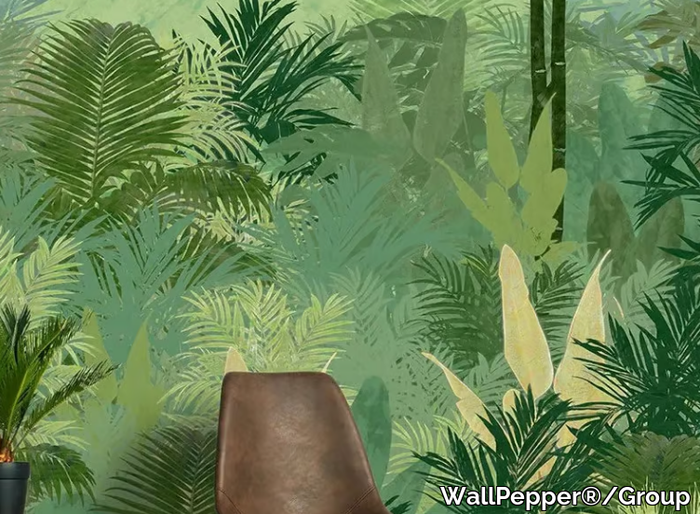 MOUNTAIN FALLING - Tropical wallpaper, PVC free, eco, washable _ WallPepper®/Group