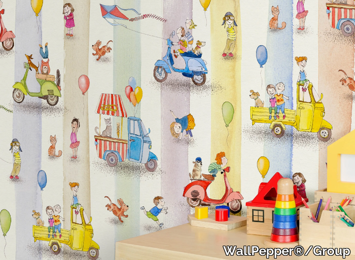 RIDE LIKE THE WIND - Ageless wallpaper, eco-friendly, PVC free and washable _ WallPepper®/Group