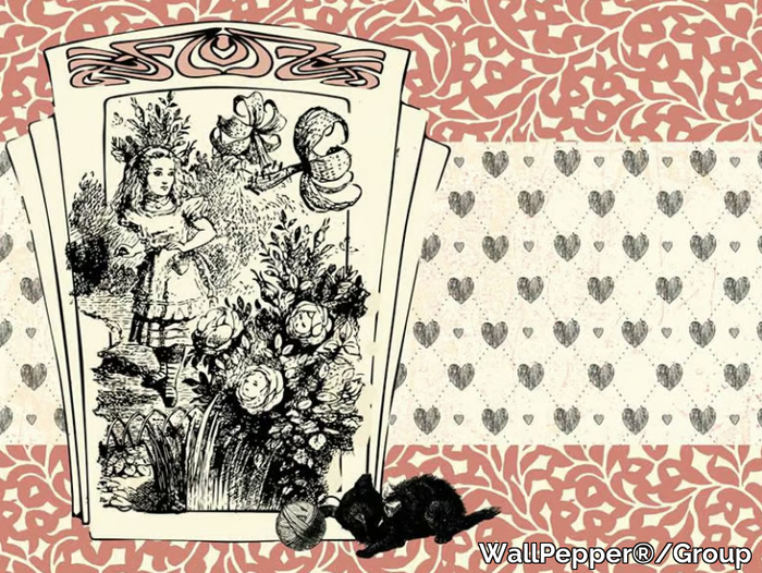 ALICE AND THE BLACK KITTEN - For all ages wallpaper, PVC free, eco, washable _ WallPepper®/Group