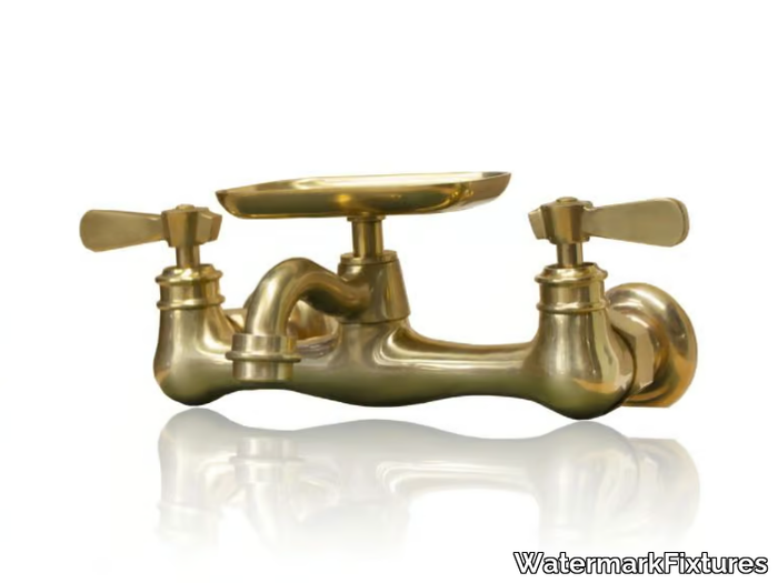 21-WMF-FC-SS - 2 hole wall-mounted brass washbasin mixer _ WatermarkFixtures