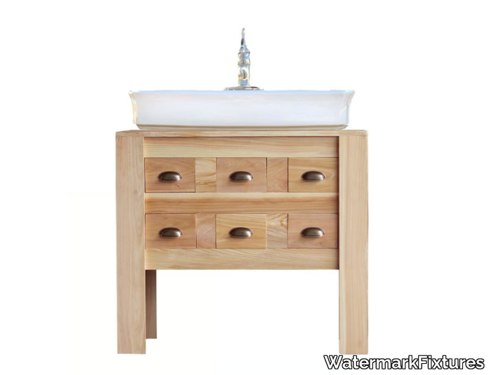 CLAIBORNE - Floor-standing wooden vanity unit with drawers _ WatermarkFixtures