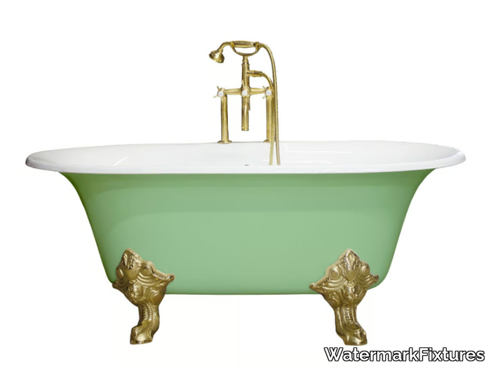 EDWARDIAN CIRCE - Freestanding oval cast iron bathtub _ WatermarkFixtures