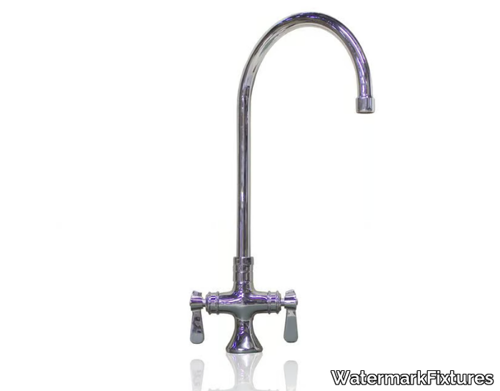 INDUSTRIAL SINGLE FAUCET - 1 hole countertop brass washbasin mixer _ WatermarkFixtures