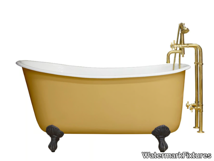 LASALLE - Freestanding oval cast iron bathtub _ WatermarkFixtures