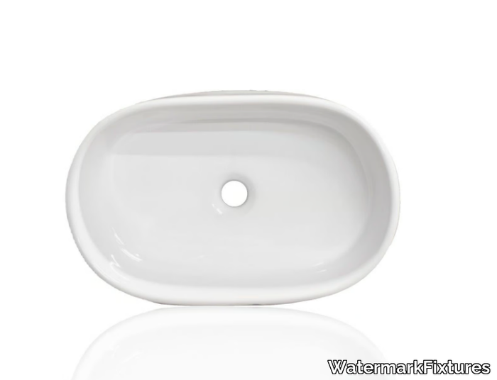 SC8183 - Oval countertop single porcelain washbasin _ WatermarkFixtures