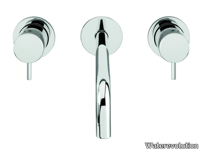 FLOW T1.16.3F - Chromed brass washbasin tap _ Waterevolution