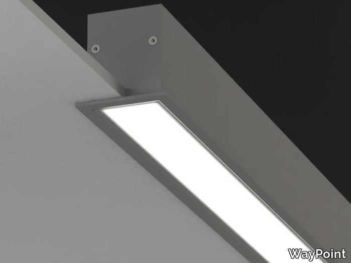 STRIPE GO WITH EDGES - Ceiling mounted aluminium linear lighting profile for LED modules _ WayPoint