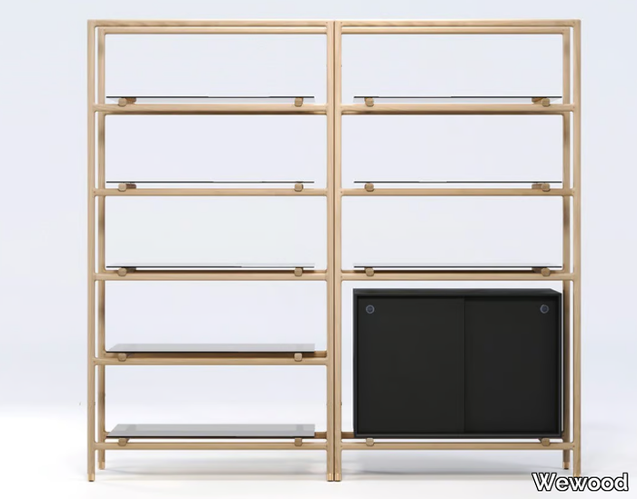 FLOAT - Open freestanding modular bookcase _ Wewood