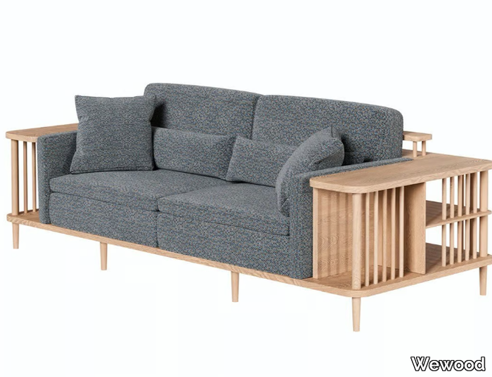 SCAFFOLD - Sofa with integrated magazine rack _ Wewood