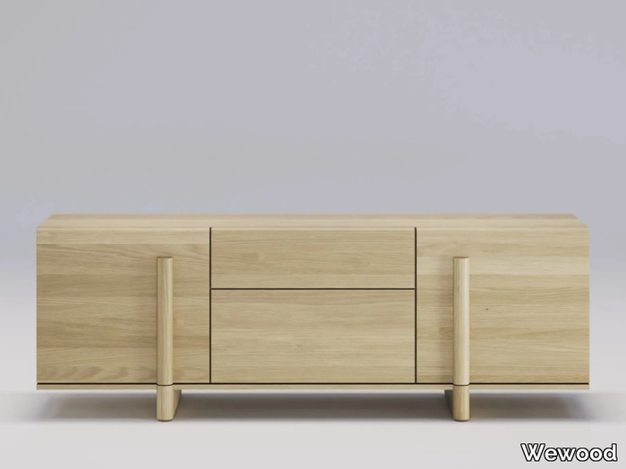 BRUTALIST - Oak sideboard with doors and drawers _ Wewood