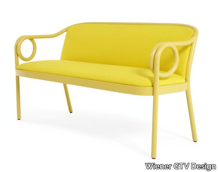 LOOP - Beech bench with back _ Wiener GTV Design