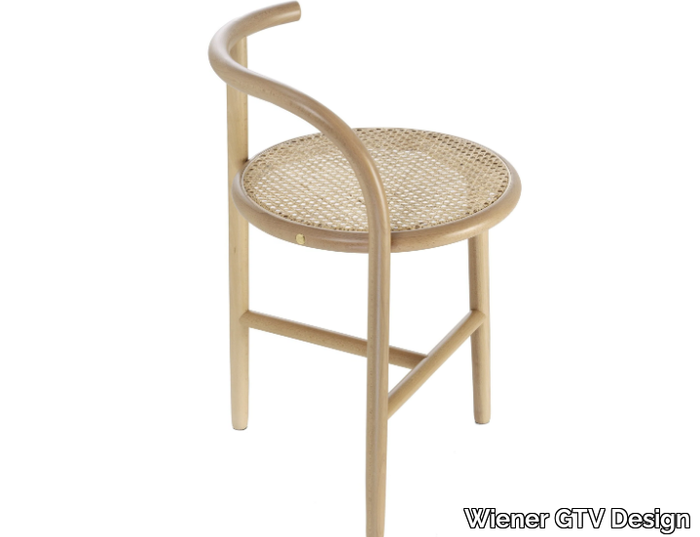 SINGLE CURVE STOOL - Wooden chair _ Wiener GTV Design