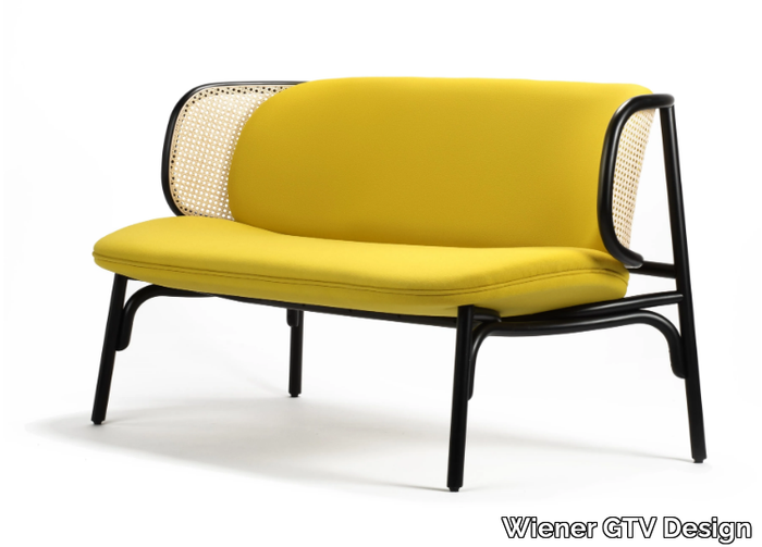 SUZENNE - Vienna straw and bent wood small sofa _ Wiener GTV Design