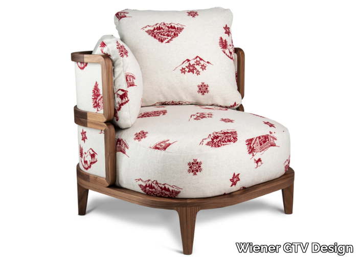 PROMENADE LOUNGE - WINTER EDITION - Wooden armchair _ Wiener GTV Design