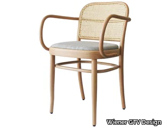 N. 811 - Upholstered beech chair with armrests _ Wiener GTV Design