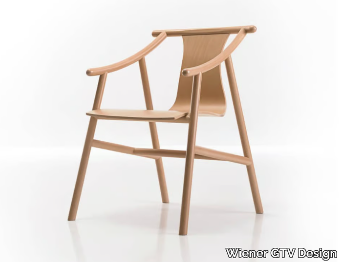 MAGISTRETTI 03 01 - Beech chair with armrests _ Wiener GTV Design