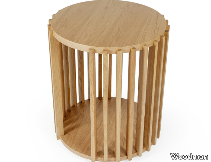 DRUM - Round wooden coffee table for living room _ Woodman