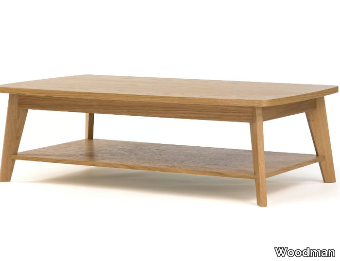 KENSAL - Low rectangular wood veneer coffee table _ Woodman