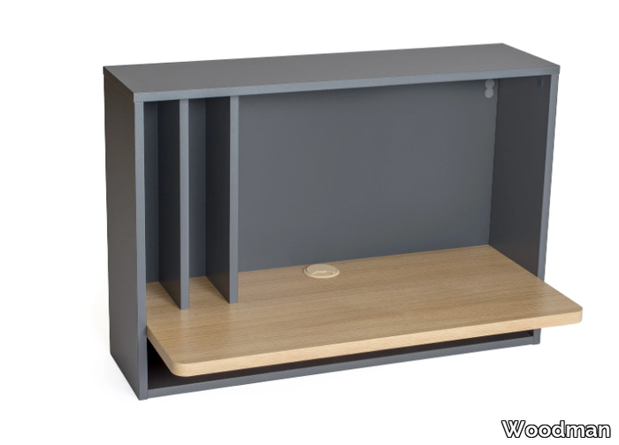 MINYARD - Wall mounted oak secretary desk _ Woodman