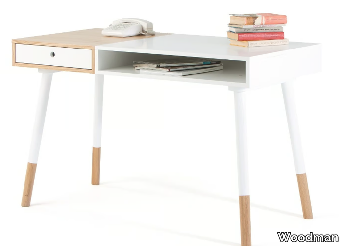 SONNENBLICK - Rectangular wood veneer writing desk _ Woodman