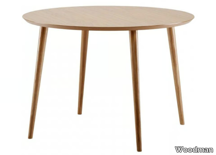 CLOYD - Round wood veneer dining table _ Woodman