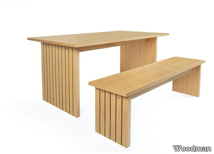 STRIPE - Wood veneer bench _ Woodman