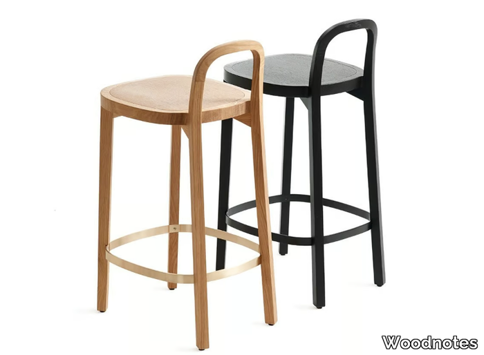 SIRO - Wooden barstool with footrest _ Woodnotes