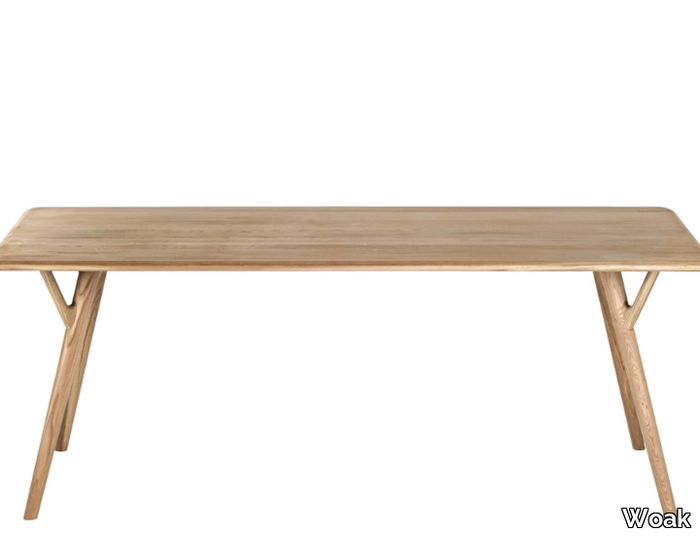 ORGANIC - Rectangular solid wood dining table _ Woak