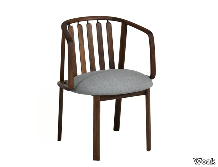 WHERRY - Wooden chair with armrests _ Woak