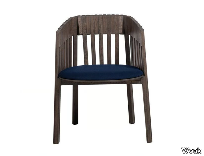 DUOMO - Solid wood chair with integrated cushion _ Woak