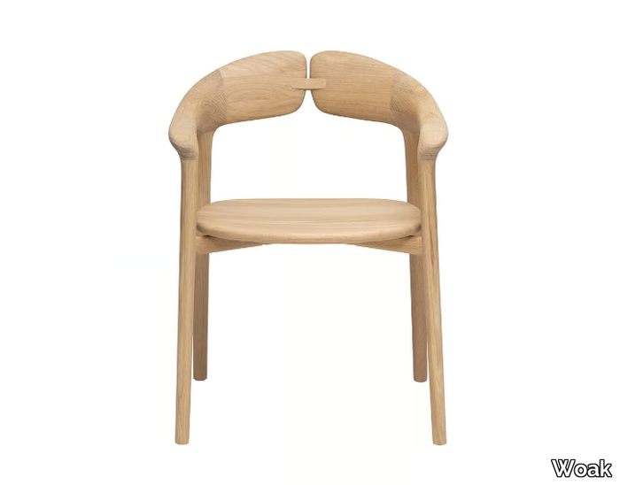 LEPIDA - Solid wood chair with armrests _ Woak