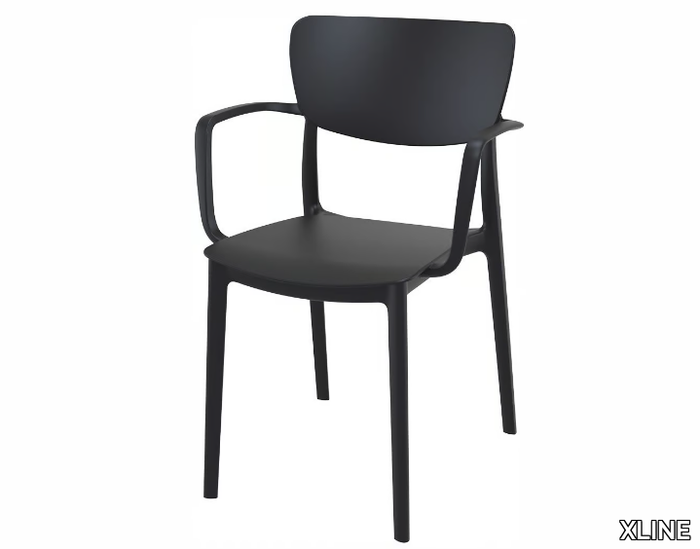 3329 - Garden chair with armrests open back _ XLINE