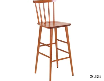 WEST - Beech stool with back _ XLINE