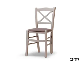 1454 - Wooden chair with integrated cushion _ XLINE