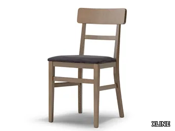 1143 - Wooden chair with integrated cushion _ XLINE
