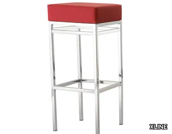 GRANATO - High metal stool with footrest _ XLINE