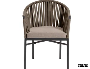 PERLA - Rope garden chair with armrests _ XLINE