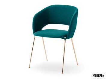 4202 - Fabric chair with armrests _ XLINE