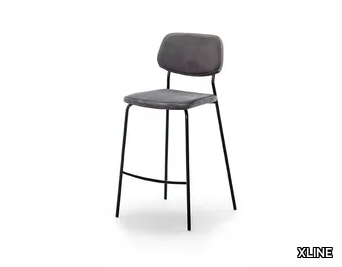 4206 - Fabric stool with back with integrated cushion _ XLINE