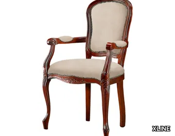 4213 - Wooden chair with armrests with integrated cushion _ XLINE